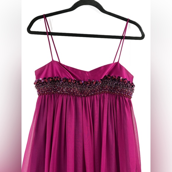 Marc Bouwer Silk/Satin Ombre Chiffon Empire Waist Knee Length Party Dress Size 2 - Picture 2 of 14